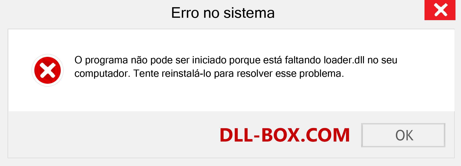 Arquivo loader.dll ausente ?. Download para Windows 7, 8, 10 - Correção de erro ausente loader dll no Windows, fotos, imagens